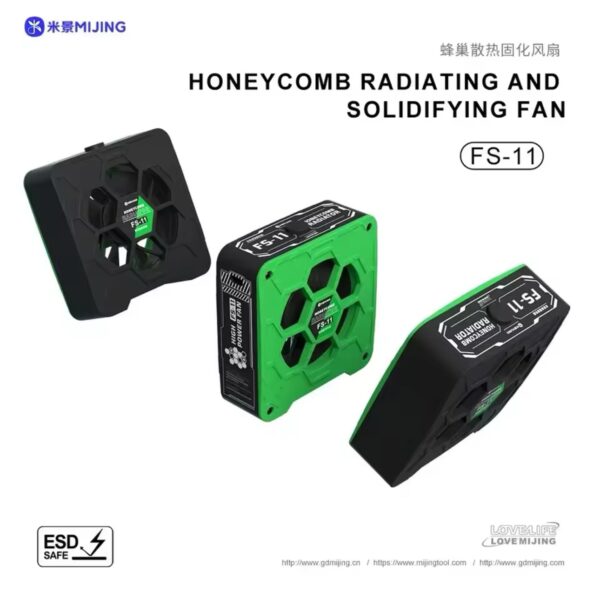 MIJING FS-11 Fan with Dual UV Curing Lamp Honeycomb Cooling&Solidification High Power Efficient Maintenance Suction Exhaust Tool