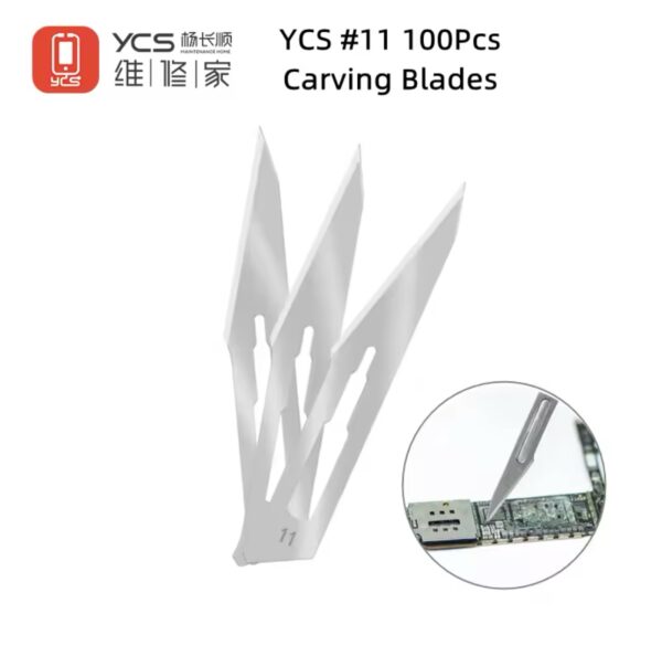 img_2436 YCS 11no 100Pcs Carbon Blades Stainless Steel for Mobile Phones Engraving Disassembly Repair Hand Tool Set
