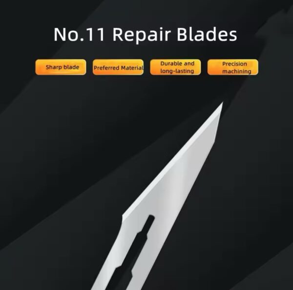 img_2441 YCS 11no 100Pcs Carbon Blades Stainless Steel for Mobile Phones Engraving Disassembly Repair Hand Tool Set