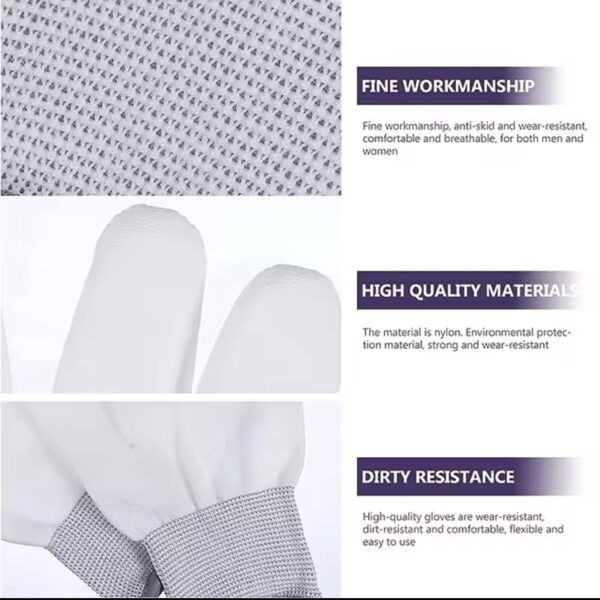 ESD Anti-static Gloves Fingertip Coated Non-Slip  Mobile Repairing Gloves Safety Working Hand Gloves