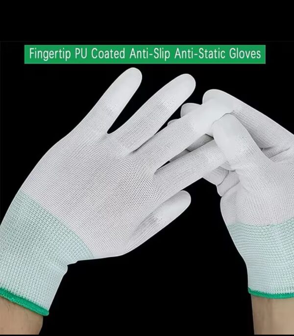 ESD Anti-static Gloves Fingertip Coated Non-Slip  Mobile Repairing Gloves Safety Working Hand Gloves