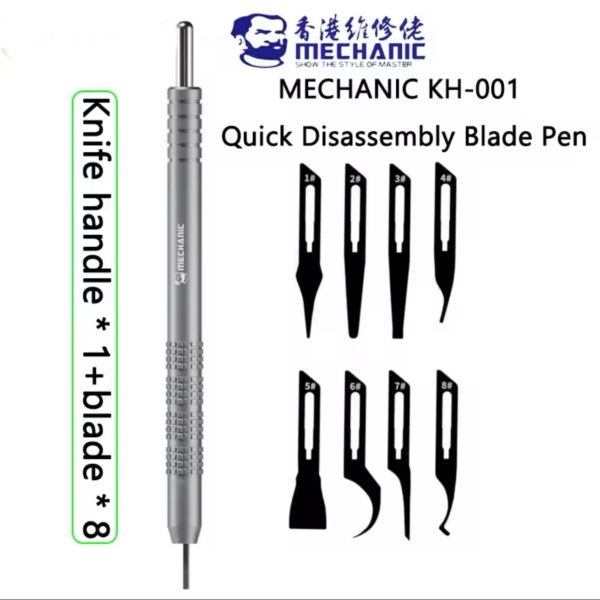 Mechanic KH-001 Quick Release Knife Phone CPU NAND Glue Removal Blade Motherboard BGA Chip Scraper Pry Knife Chip Disassembly