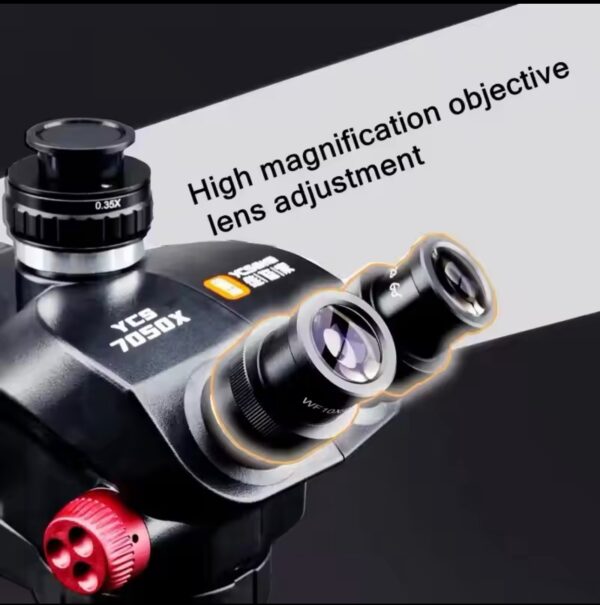 YCS 7050X Trinocular Stereo Microscope Industrial Grade Continuous 7-50X Zoom for Phone PCB BGA Repair Precision Work Tools
