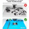 RELIFE RL-004M-B11 Grey Color Base Microscope Silicone Pad High Temperature Resistance 500℃ Anti-static For Phone Motheboard Repair