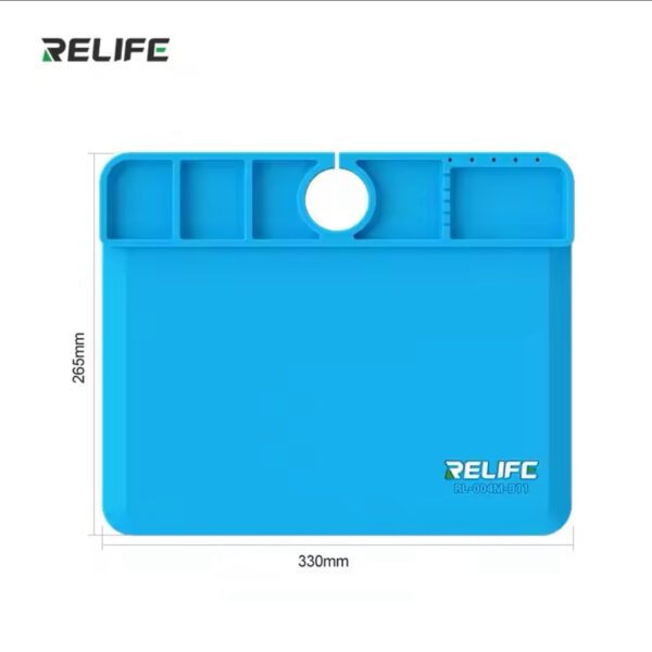 RELIFE RL-004M-B11 Grey Color Base Microscope Silicone Pad High Temperature Resistance 500℃ Anti-static For Phone Motheboard Repair