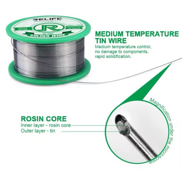 RELIFE RL-442 Solder Wire 0.4mm  Medium Temperature Low Melting Point Soldering led 80g