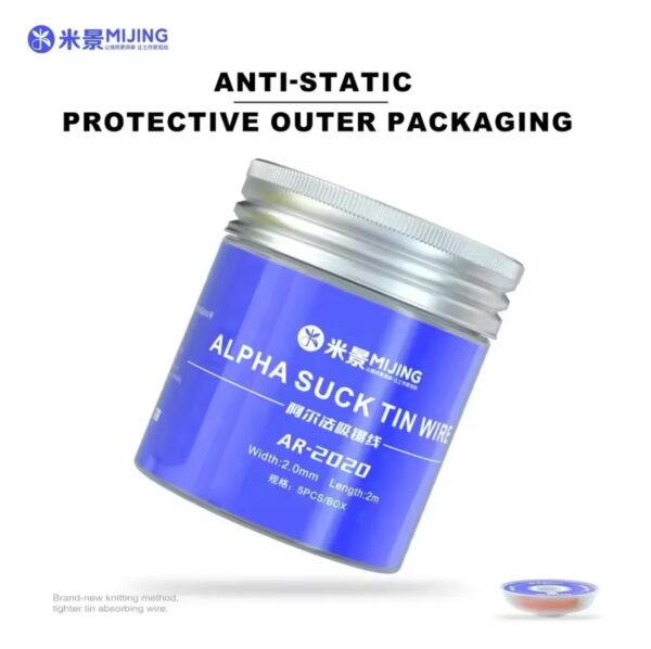 MiJing AR-2020 Desoldering Wick Tin-Absorbing Wire for Mobile Motherboard SMD Welding Chips Cleaning Repair Tool
