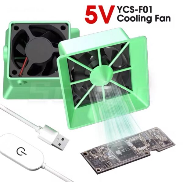 YCS-F01 Cooling fan Robust and durable USB power supply fast cooling for IPHONE/ Android mobile phone circuit board repair tool