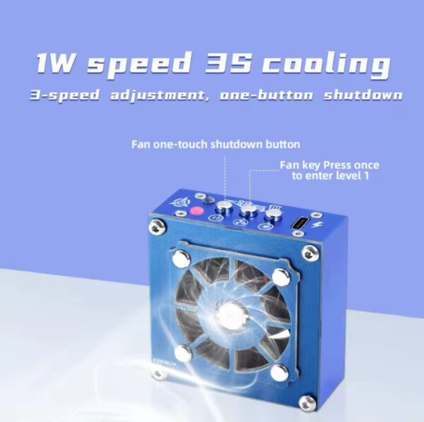 Rugad 2in1 UV Curing Lamp and Cooling Fan Heat Dissipation for Mobile Phone Tablet Motherboard CPU Green Oil Curing Repair Tools set