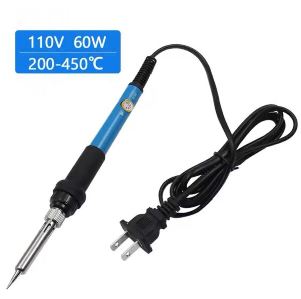 60W Solder Iron Adjustable Temperature Electric Soldering Iron 110V/220V Professional Tin Welder Heat Pencil Welding Repair Tool with 5Bits