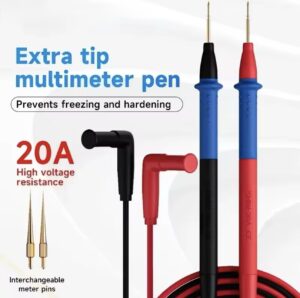 1000V 20A Extra sharp Silicone Universal Multimeter Test Leads Replaceable Multimeter Probe Test Wire Probe With 4Pcs probe tips