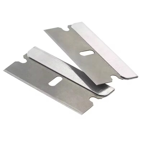 Razor Blade Scraper Metal Glass Glue Cleaner Remover Knife Replacement Carbon Steel Blade for 5pcs