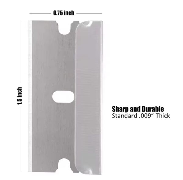 Razor Blade Scraper Metal Glass Glue Cleaner Remover Knife Replacement Carbon Steel Blade for 5pcs
