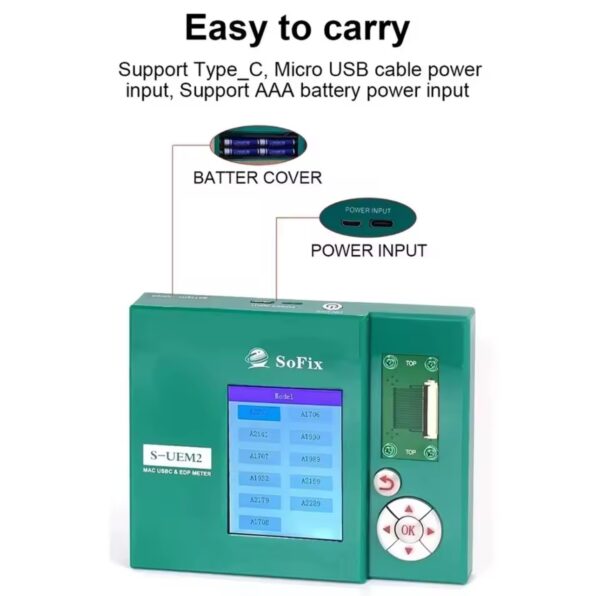 SoFix S-UEM2 USB-C and EDP Meter Connector Detector Of Logic Board, For Mac