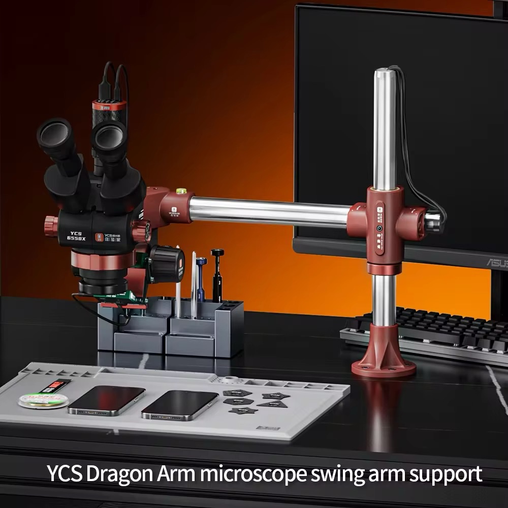 IYCS Microscope Divine Drogon Swing Arm Bracket Free Height Adjustment 360° Rotation With Levelling Device