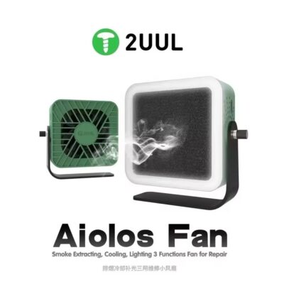 2UUL DA98 AIOLOS Fan 3-in-1 Smoke Exhaust Cooling Lighting for PCB Welding Smoke Exhaust Quick Cooling Tool Rapair Main Board