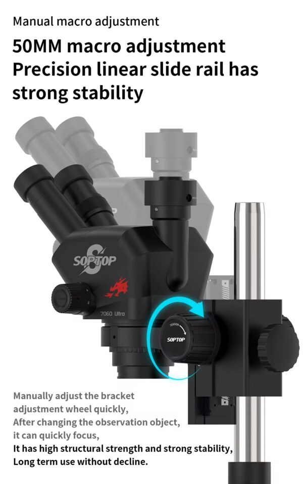 SOPTOP 7060 Ultra Trinocular HD Microscope 7-60X with LED Lights