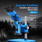 Sunshine R360 Pro Trinocular Microscope Foldable Rotating Design 7-45X Magnification 180° Eyepiece Adjustment Microscope