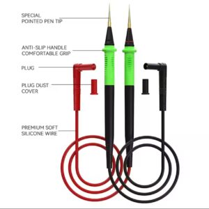 LUOWEI LW-315 20A 1000W Gold Plated Multimeter Pen Interchangeable Head Dual Tester Probe For Electronic Component Maintenance