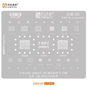 AMAOE SAM 20 BGA Reballing Stencil For Samsung A156U A156E MT6835V DIM6100+
