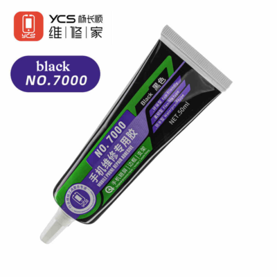 YCS No.7000 50ML High-Strength Phone Repair Glue Clear & Black Adhesive for LCD Display Frame Bonding Glass/Panel Fixing
