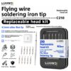 LUOWEI C210 Interchangeable Head Set 0.1mm Ultra-Fine Tip Mobile Phone Motherboard Screen Flying Wire Soldering Iron Tip Repair
