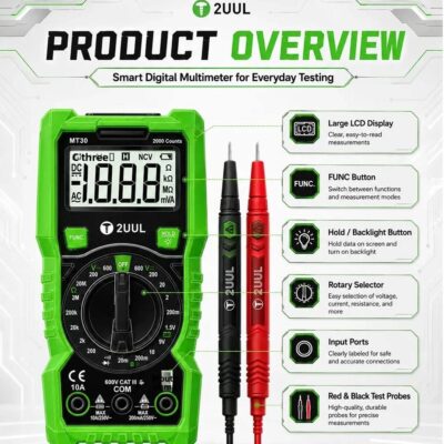 2UUL MT30 Smart Auto-Reset Smart Digital Multimeter with clear LCD Display Mobile Phones Repair Tools