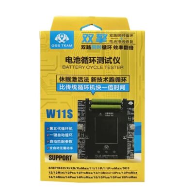 W11S Battery Cycle Tester Is Fully Automatic Sieep Cycie Machine for Iphone11 to 15PM Repair Battery Cable Read-write Tester