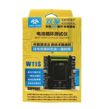 W11S Battery Cycle Tester Is Fully Automatic Sieep Cycie Machine for Iphone11 to 15PM Repair Battery Cable Read-write Tester