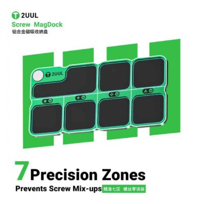 2UUL ST95 Aluminum Alloy 7-Zone Precision Magnetic Absorption Screw Tray Plate MagDock Mobile Phone Repair Tools