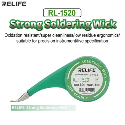 Relife RL-1520 Solder Remover Wick Anti-Heat Stainless Steel Mouth Desoldering